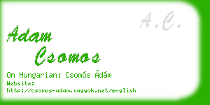 adam csomos business card